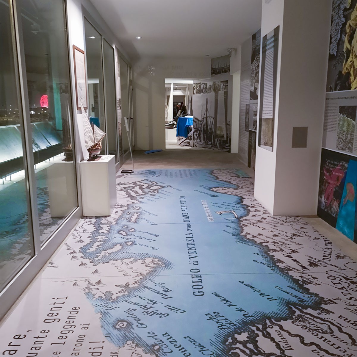 Museo del Mare di San Benedetto del Tronto- mappa sul tappeto